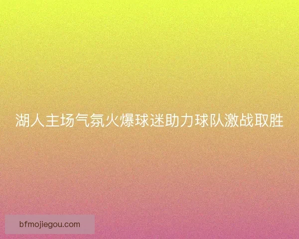 湖人主场气氛火爆球迷助力球队激战取胜